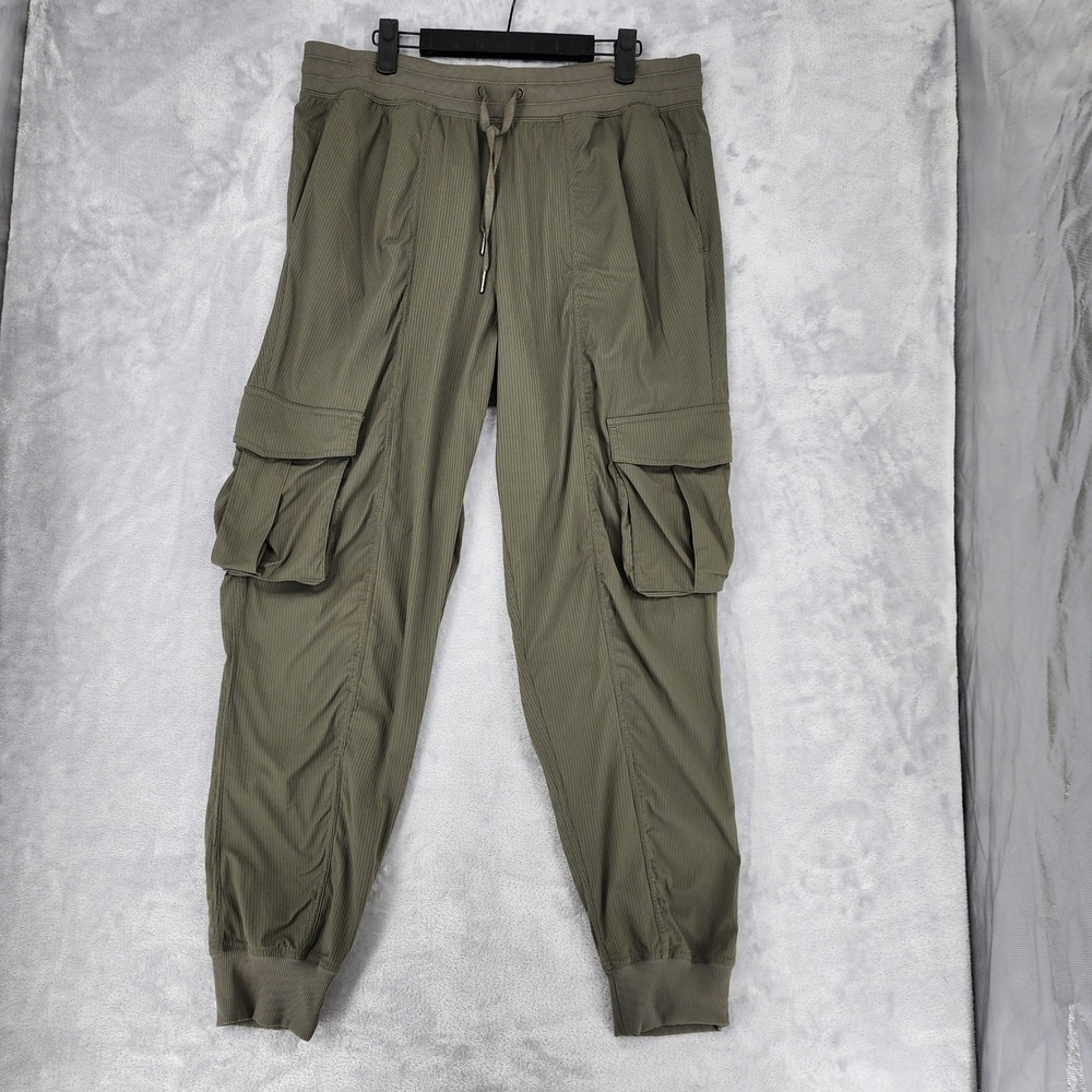 Lululemon Cargo Joggers Pants Womens Size Large Dance Studio Relaxed Fit Olive